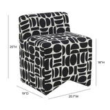 Pippa Geometric Jacquard Weave Stool