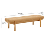 Julianna 56" Textured Performance Fabric Bench - View 20