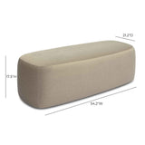Graceland 54" Faux Mohair Bench