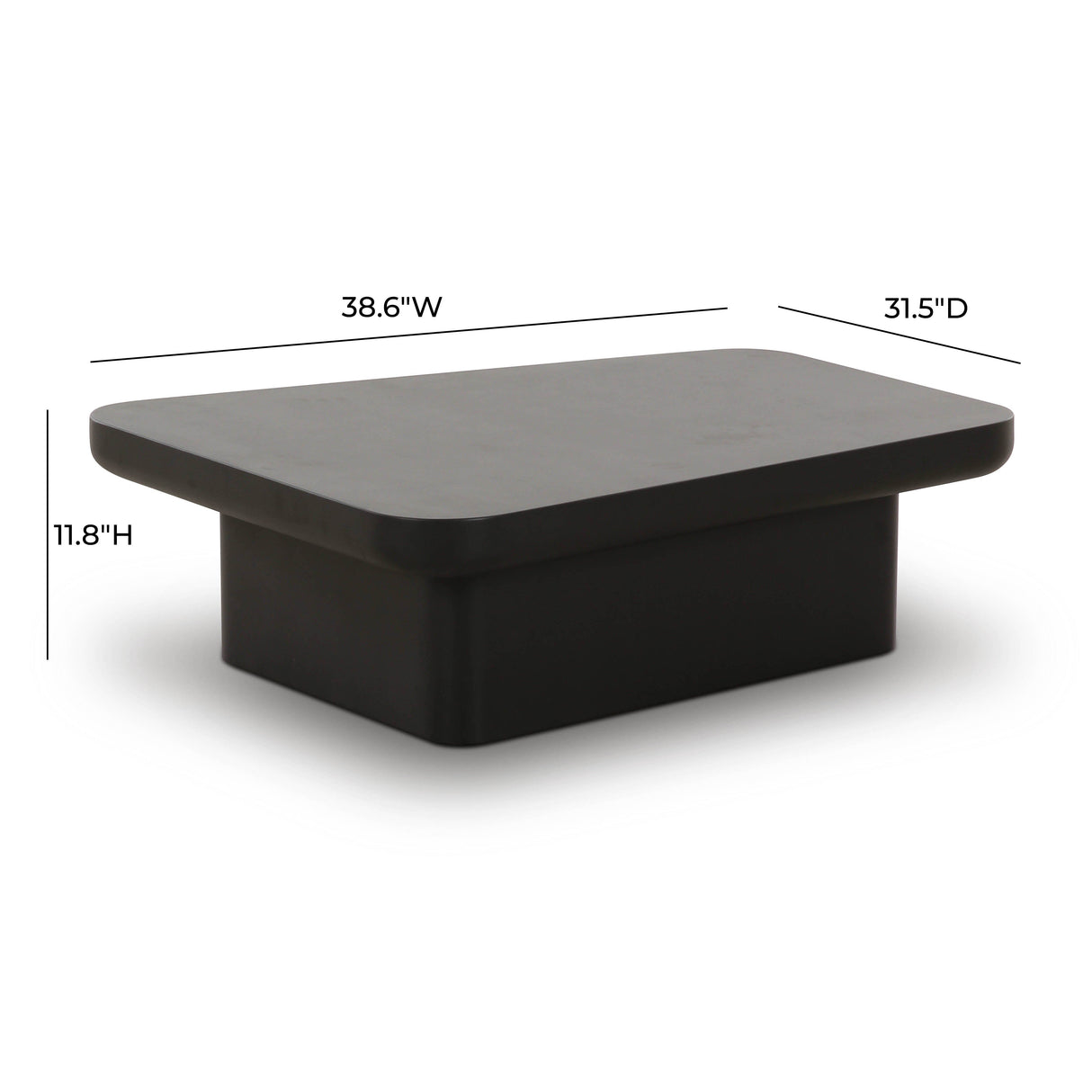 Yoko Black Coffee Table (31.5"-38.6")