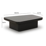 Yoko Black Coffee Table (31.5"-38.6")