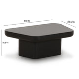 Yoko Black Coffee Table (31.5"-38.6")