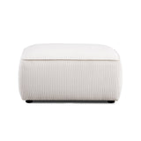 Travie Performance Corduroy Velvet Ottoman - View 2