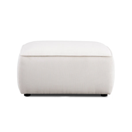 Travie Performance Corduroy Velvet Ottoman - View 2