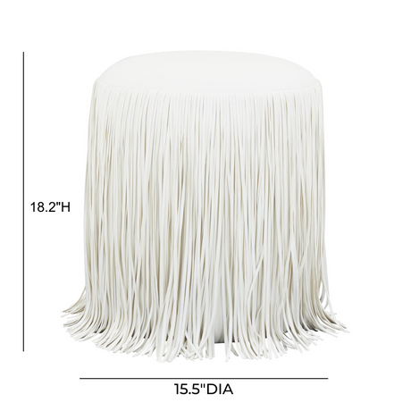Shag Me Performance Vegan Leather Ottoman - View 12