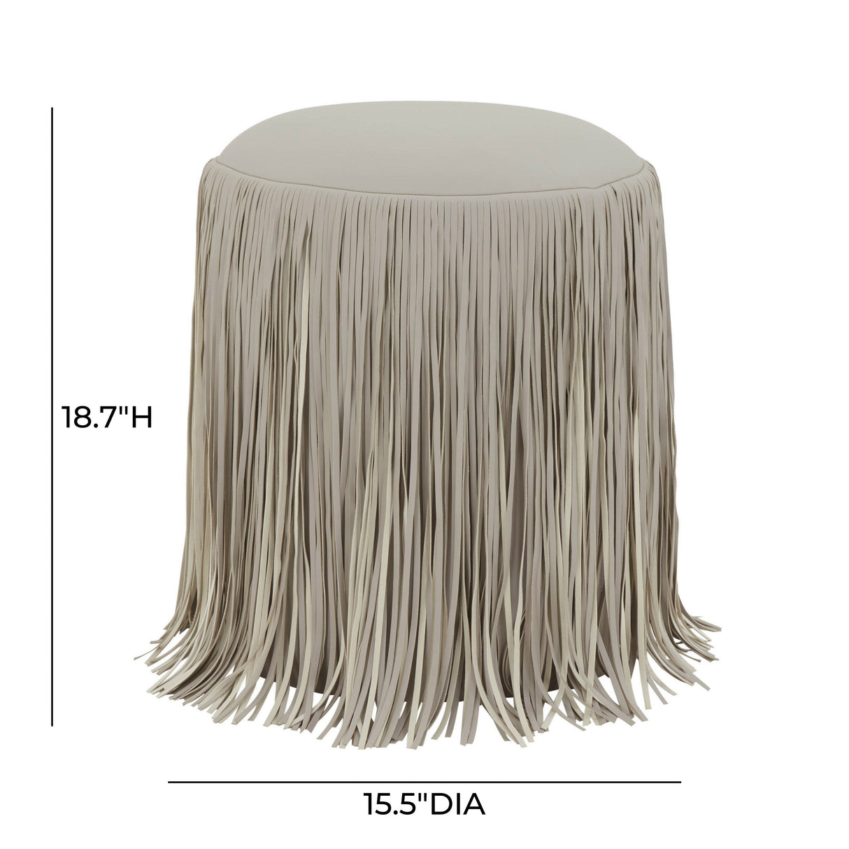 Shag Me Performance Vegan Leather Ottoman