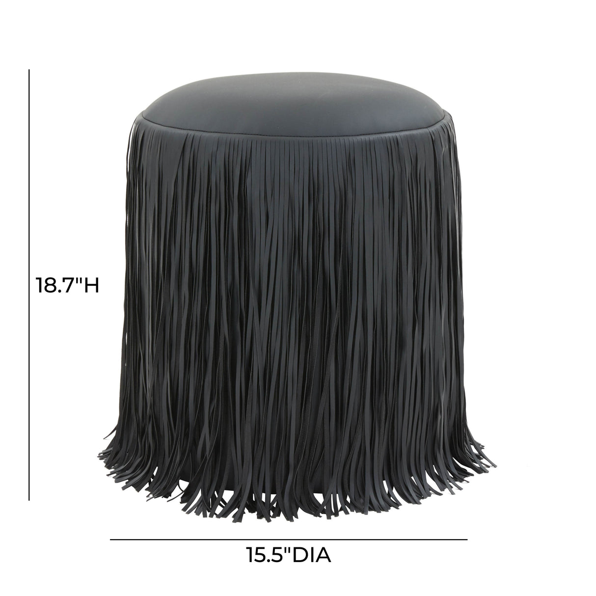 Shag Me Performance Vegan Leather Ottoman