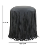 Shag Me Performance Vegan Leather Ottoman