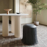 Shag Me Performance Vegan Leather Ottoman