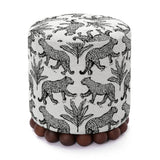 Dex versatile footstool styled with decorative throw blanket