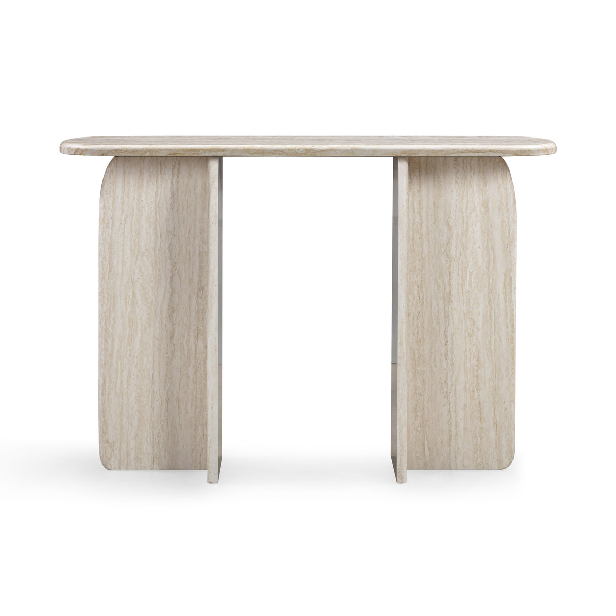 Clementine 48" Faux Travertine Console Table