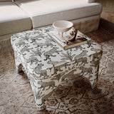 Raji Leopard Jacquard Ottoman