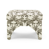Raji Leopard Jacquard Ottoman