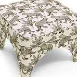 Raji Leopard Jacquard Ottoman
