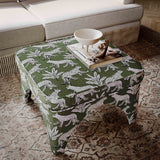 Raji Leopard Jacquard Ottoman