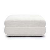 Perry Cream Chenille Modular Ottoman