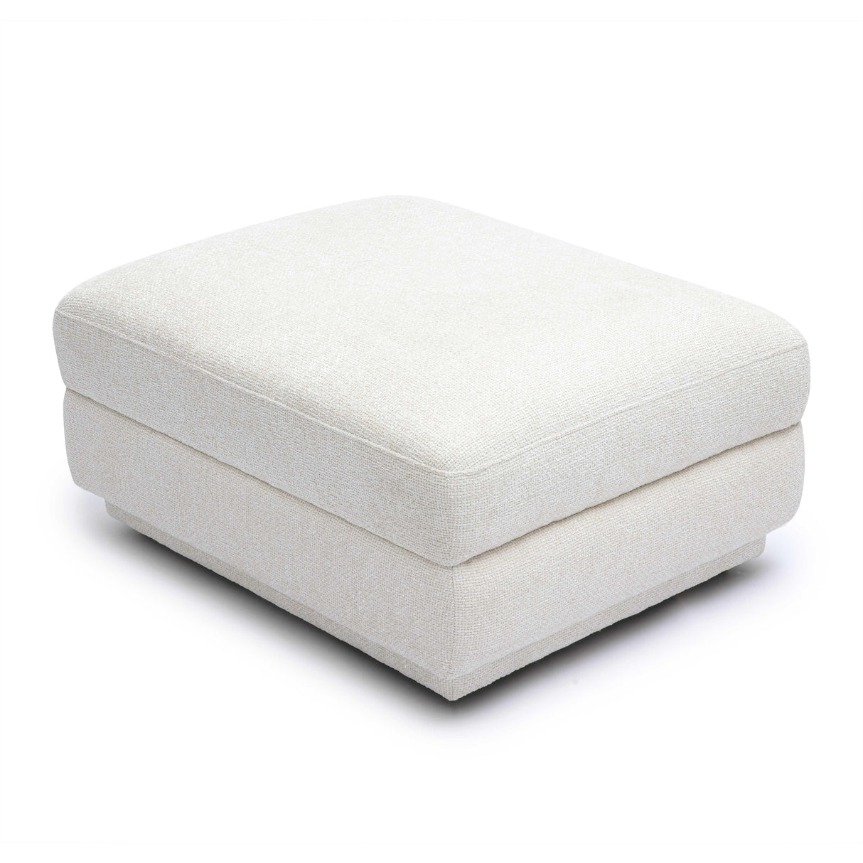 Perry Cream Chenille Modular Ottoman