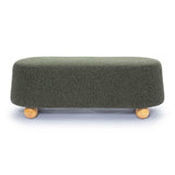 Jaine 48" Loose Mohair Large Ottoman