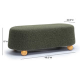 Jaine 48" Loose Mohair Large Ottoman