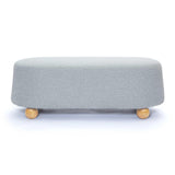 Jaine 48" Loose Mohair Large Ottoman