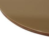 Oani 36" Walnut and Glass Round Coffee Table