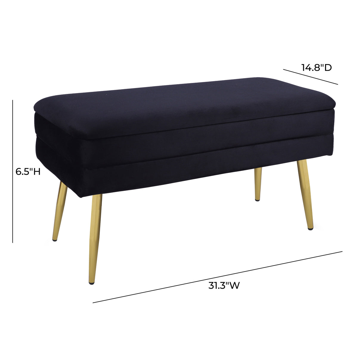 Ziva 31" Velvet Storage Bench