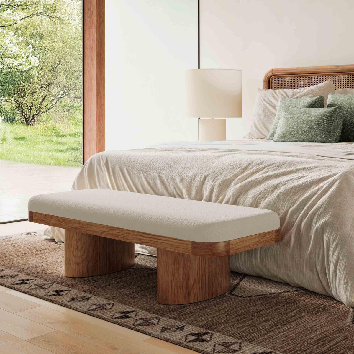 Ollie Upholstered Bench (48"-57") - View 40
