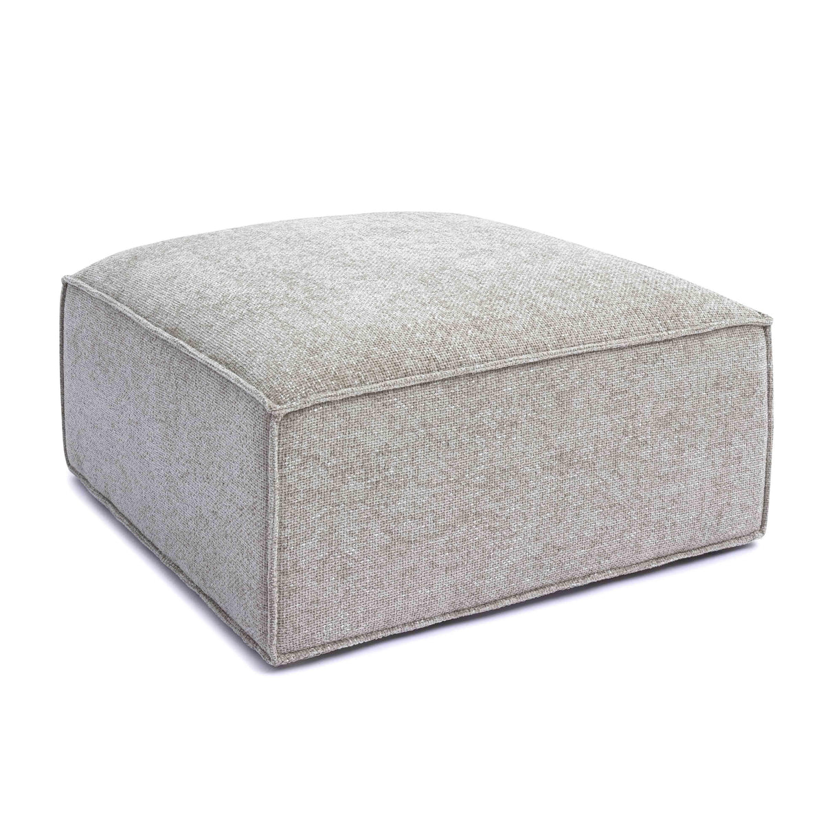Mindy Chenille Basketweave Ottoman