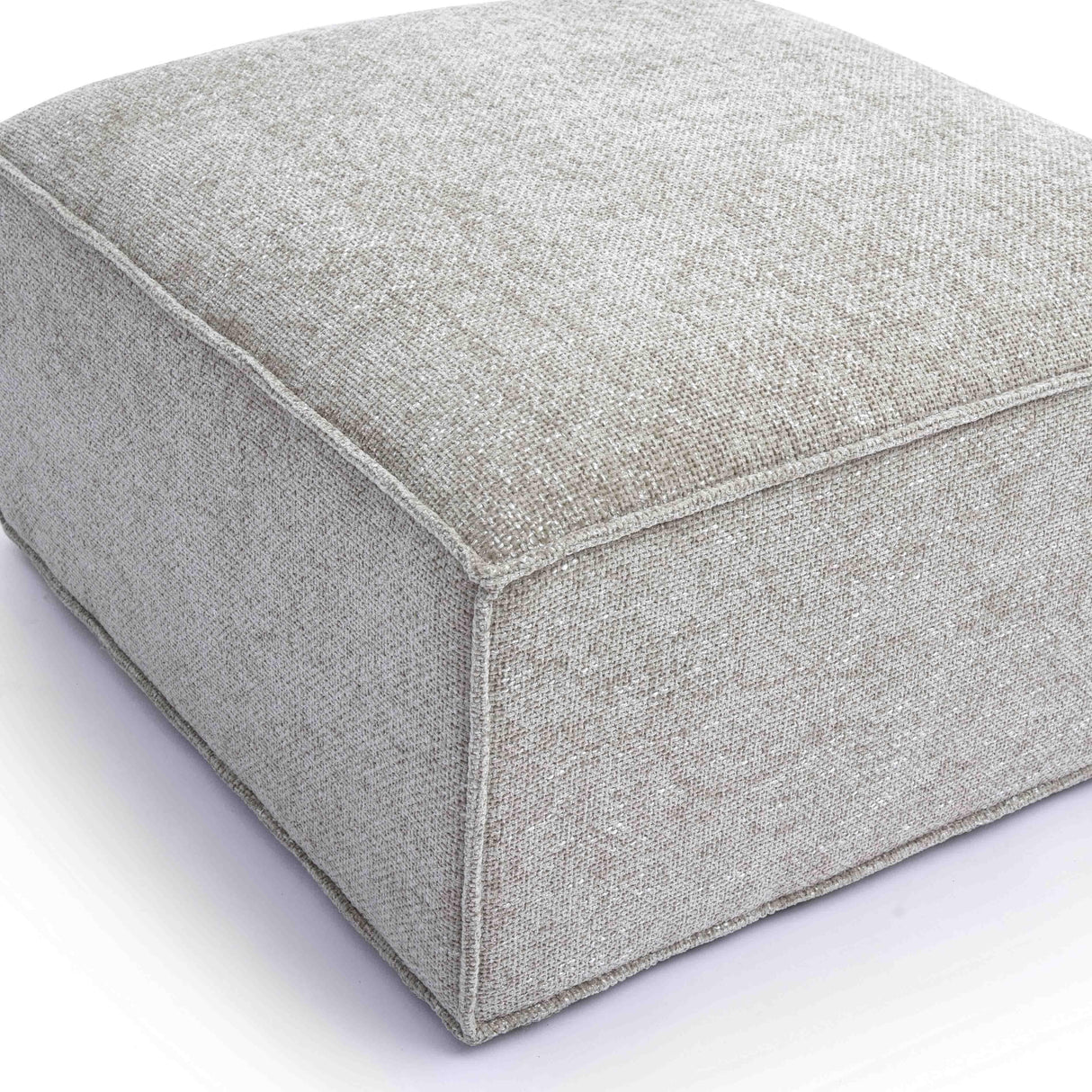 Mindy Chenille Basketweave Ottoman