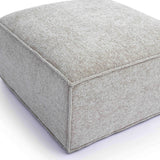 Mindy Chenille Basketweave Ottoman