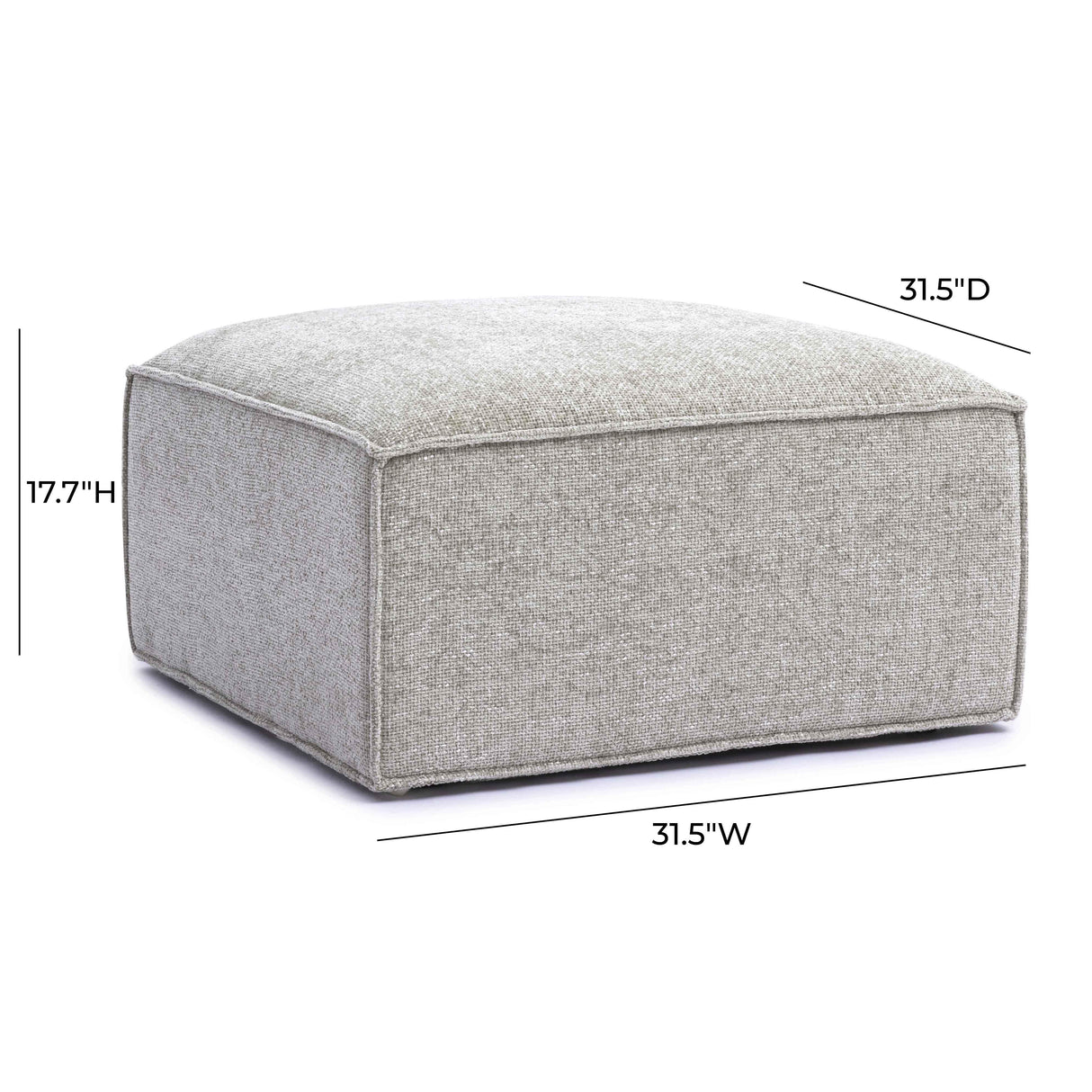 Mindy Chenille Basketweave Ottoman