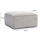 Mindy Chenille Basketweave Ottoman