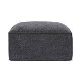 Mindy Chenille Basketweave Ottoman