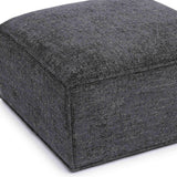 Mindy Chenille Basketweave Ottoman