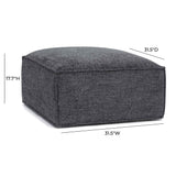 Mindy Chenille Basketweave Ottoman