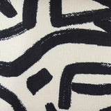 Pippa Black Brushstroke Print Stool