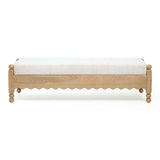 Thelma 56" Cream Performance Basketweave Bench