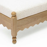 Thelma 56" Cream Performance Basketweave Bench