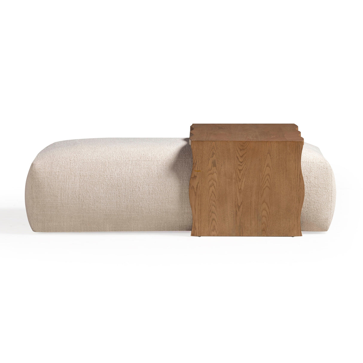 Spencer Performance Basketweave Ottoman with Bridge Table