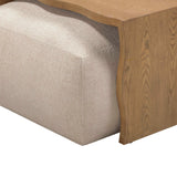 Spencer Performance Basketweave Ottoman with Bridge Table
