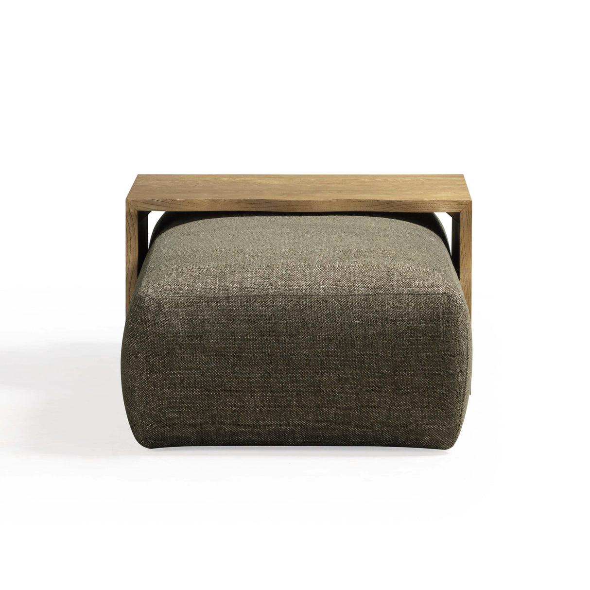 Spencer Performance Basketweave Ottoman with Bridge Table