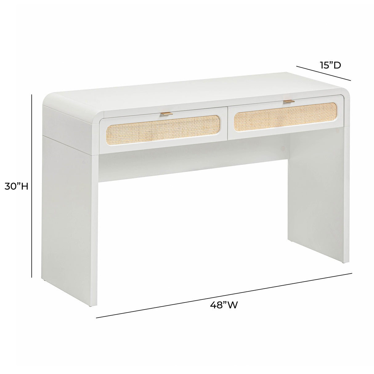 Patty 48" Rattan 2-Drawer Console Desk