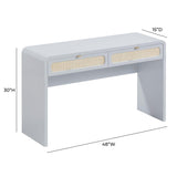 Patty 48" Rattan 2-Drawer Console Desk