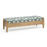 Thelma 56" Leopard Jacquard Bench