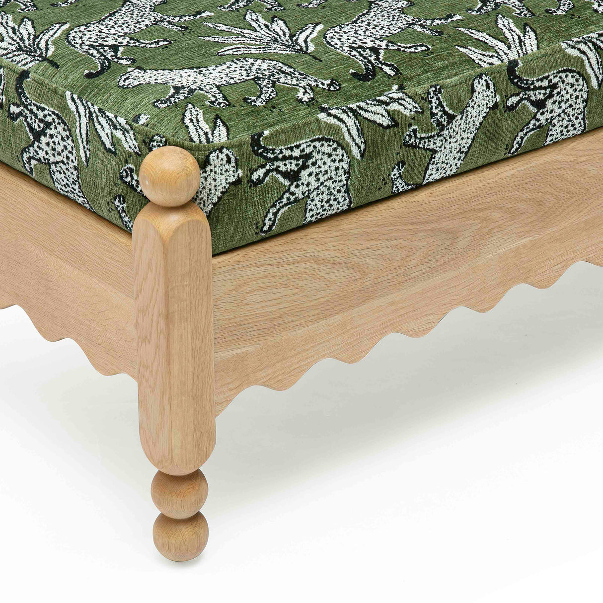 Thelma 56" Leopard Jacquard Bench