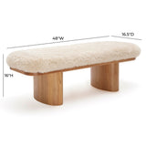 Ollie Upholstered Bench (48"-57") - View 51