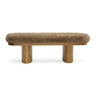 Ollie 48" Straight Vegan Shearling Bench