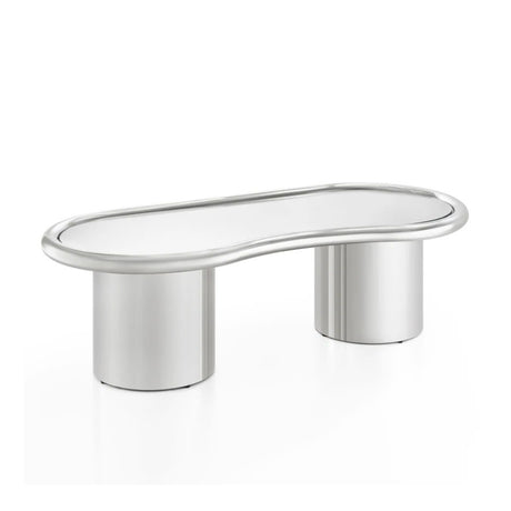 Sorya 51" Chrome Coffee Table - View 2