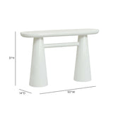 Baila 50-inch glossy lacquer console table front view in forest green