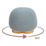 Oopa Swivel Ottoman dynamic rotation showcase in styled space